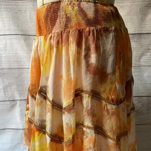 Sunset Silk Skirt